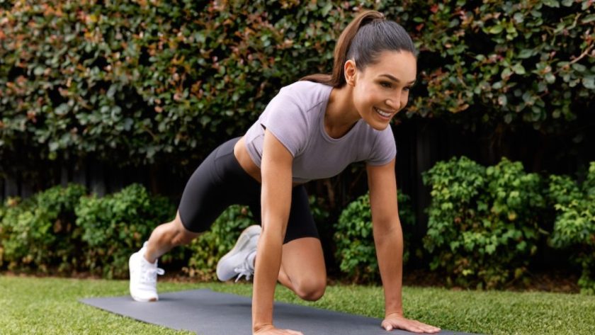 Woman exercising in the park